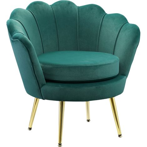 Fauteuil Vintage en Velours Vert pour Décoration Intérieure élégante et Confortable