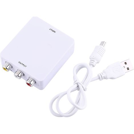 Convertisseur HDMI vers RCA CVBS Audio Vidéo Composite 720p/1080p Blanc (1/5)