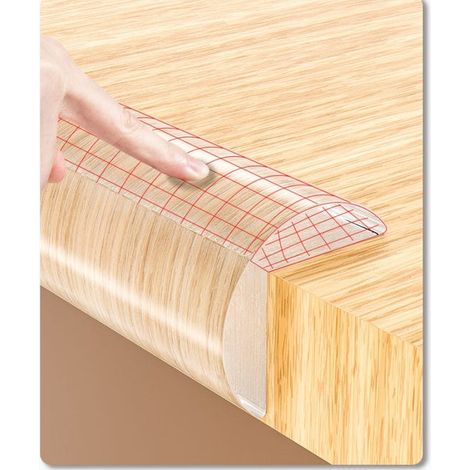 Protezione anticollisione per bordi del tavolo per uso domestico, per proteggere i clienti, trasparente ispessito, silicone, lunghezza totale 2 m, 2020 mm (1/4)