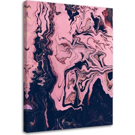 Tableau sur toile Abstrait Rose Aquarelle 40x60 (1/5)