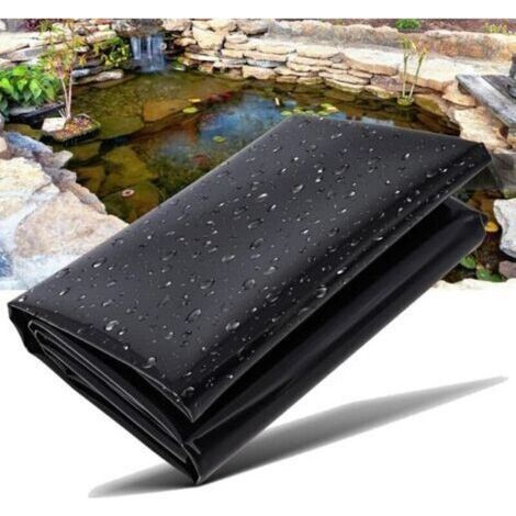 Etang Liner Noir Bassin Poisson Jardin Liner Bâche de Bassin, 1.2mx2.1m Bâches Souples pour Bassin D'agrément en Bâche D'étanchéité HDPE pour étang Extérieur Bassin (1/4)