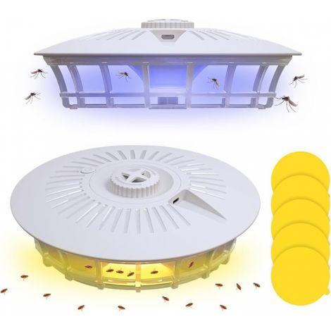 AIPERQ Piège à puces pour appartement, non toxique, sans odeur, 4 modes d\'éclairage, piège à puces pour appartement, vainqueur du test d\'appartement, piège à puces électrique pour salon, buanderie (1/5)