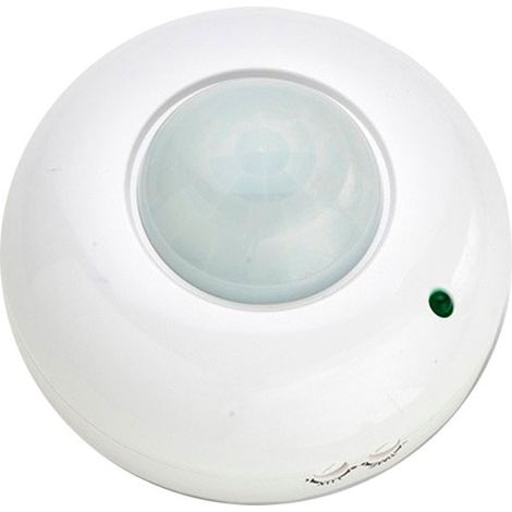 Sensor de Movimiento Infrarrojos Techo Detección 360º hasta 6M y Automatización (1/2)