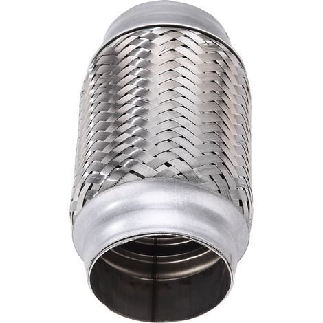 Tuyau d'échappement en acier inoxydable à double tresse, installation facile, pour la réduction du bruit et de la pollution. (1/5)