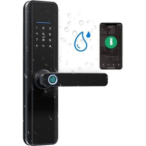 Verrouillage Intelligent Empreinte Digital imperméable cerradura Inteligente FECHADURA ELETRONICA Serrure de Porte d'entrée sans clé (Color : X7ty-5085, Size : M) (1/5)