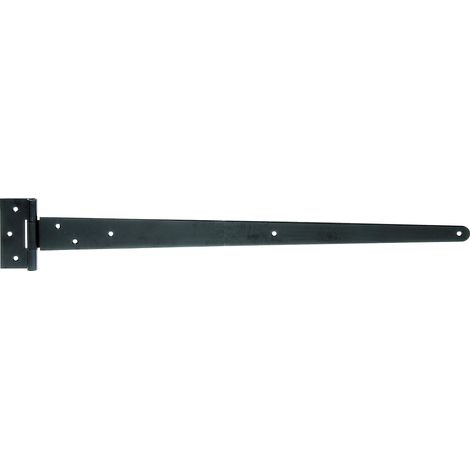 Penture anglaise laquée noire penture 596 x 48 mm charnière 90 x 40 mm (1/4)