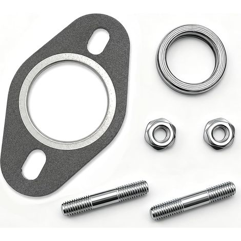 6 Pièces 2T 50cc Kit de Joint d'Échappement Universel, avec Joints de Pot d'Échappement, Joint de Collecteur, Écrous et Goujons (1/5)