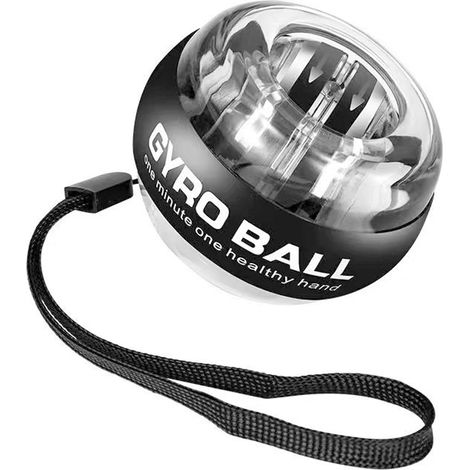 Balle gyroscopique à démarrage automatique pour poignet, idéale pour l'entraînement des mains et des bras. Appareil d'exercice pour avant-bras avec lumières LED et design portable, pour renforcer la f (1/5)