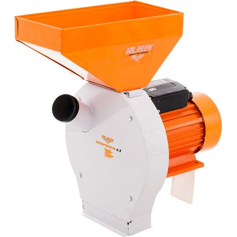 Moulin à céréales à marteaux RURIS Gospodar A1 2700W - Débit 180 kg/h - 4 tamis 2 à 5 mm - 20 marteaux - Système anti-refoulement (1/5)