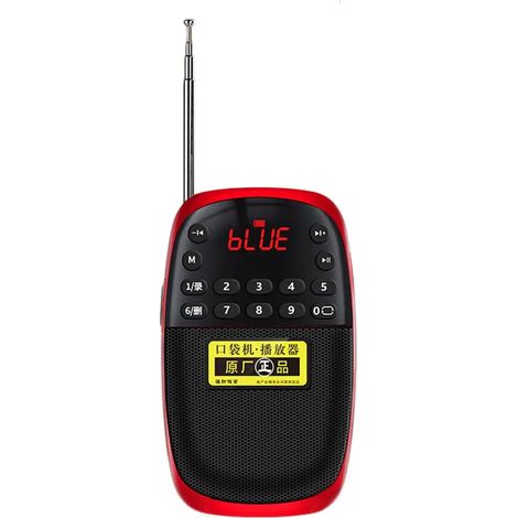 Radio FM portable, enceinte Bluetooth, mini lecteur MP3 et enregistreur avec affichage LED prend en charge les appels mains libres et l'enregistrement sur carte TF intégrée. (1/5)