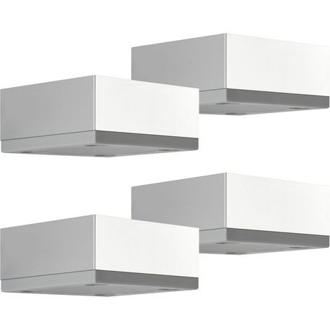 4er Set Möbelfüße MOTEL 65 x 65 mm Höhe 25 mm Chrom poliert (1/2)