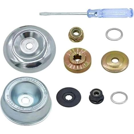 Kit d’adaptateur pour tondeuse à gazon et débroussailleuseKit d’entretien complet avec vis et accessoires de fixation (1/4)