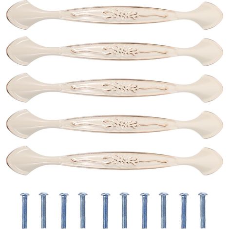 INOOMP Lot de 5 poignées meuble en alliage zinc blanc, faciles à (1/5)