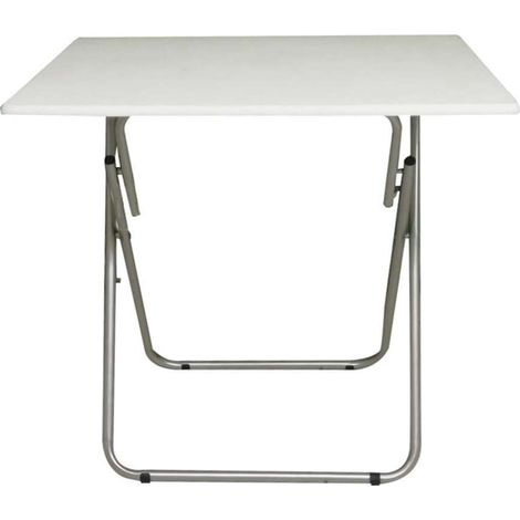 Tavolino Pieghevole Bianco 80 x 60 x 72 cm - Design Pratico (1/3)