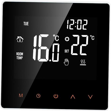 Intelligenter Thermostat für Wasser-/Gasheizkessel, digitaler Regler mit Touchscreen-LCD, wöchentliche Programmierung.