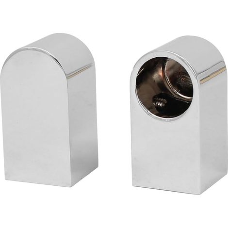 2Stk Möbel-Zubehör Haushalt Garderobe Schiene End Halter Unterstützung Lenkrollen 19mm Dmr (1/3)