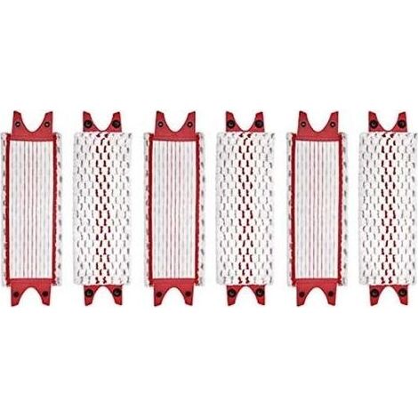 Lot 6 serpillières microfibre lavables machine, nettoyage sols durs, compatible Vileda UltraMax (1/5)