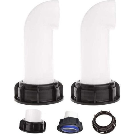 Connecteur de Cuve 1000L de Jardin 2 ' prolonger Le drainage Valve Accessories, Robinet de Tuyau, Dedicated drainage tubeSuitable for IBC réservoir d'eau de Jardin (2 pcs) (1/5)