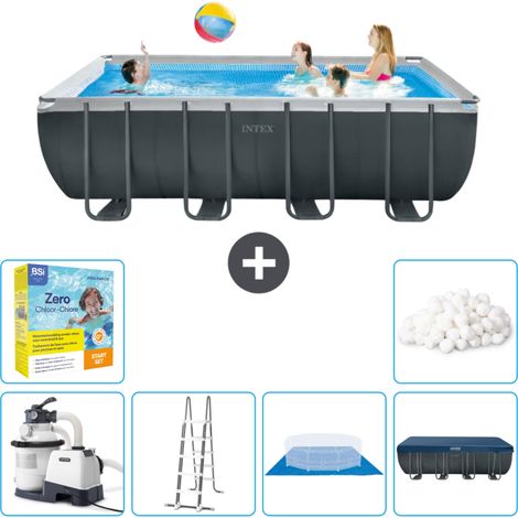 Piscine Intex Rectangulaire Ultra XTR Frame - 549 x 274 x 132 cm - Comprend des Accessoires CB47