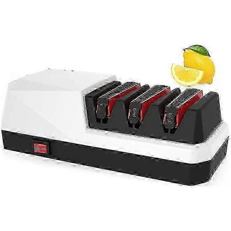 Affûteur de couteaux électrique - Affûteurs de couteaux, Affûteur de couteaux électrique à 3 étapes, 3 étapes, Blanc UE Plu (1/5)