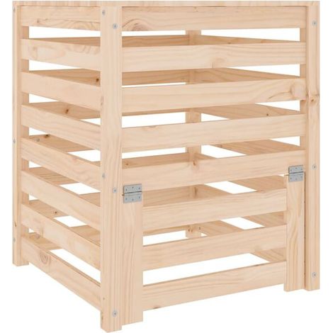 Bac à compost, 63,5 x 63,5 x 77,5 cm, en bois de pin massif. (1/5)