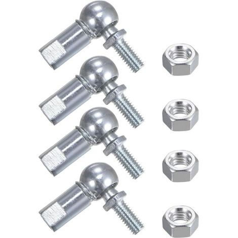 4pcs CS10 M6 rotule d'angle, filetage à droite M6x1.0, raccord d'extrémité à rotule autolubrifiant en acier A3 (1/4)