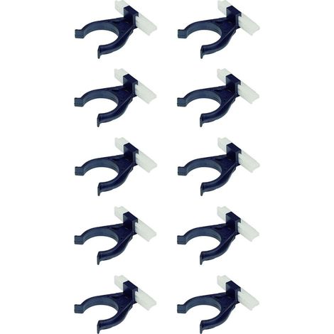 Cyclingcolors – Lot de 10 clips de plinthe en plastique noir Ø 34mm – Base à queue de sapin – Fixation pour meubles cuisine et salle de bain