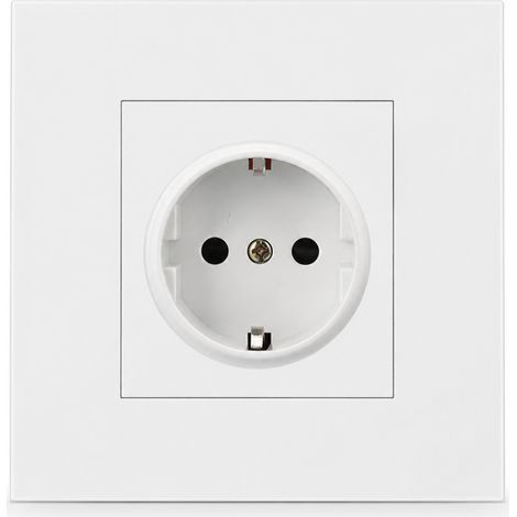 Toma de corriente alemana tipo F empotrable simple 16A 250V (1/5)