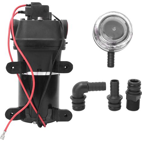 Pompe électrique miniature 12V extérieure à membrane pressurisée, auto-amorçante DC, antichoc, pour eau (1/5)