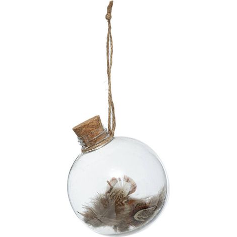 BDN PLAST PLUME BRAUN 80MM - Feeric lights & christmas
