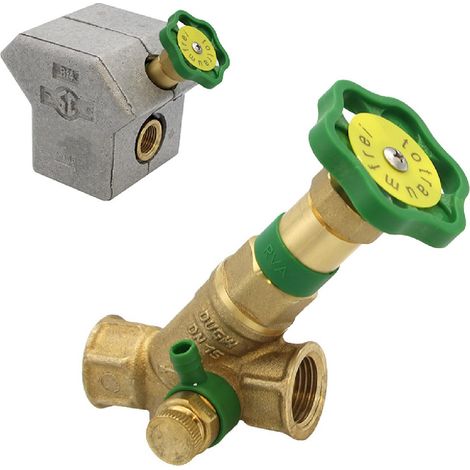 KFR-Ventil mit Prüfschraube 1/2" - 1 1/4" mit Dämmschale + Entleerung