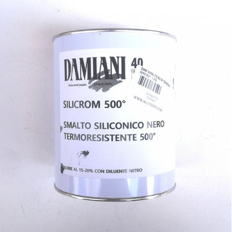 Damiani silicrom 1kg smalto siliconico per alta temperatura - max 500°c, colore nero (1/4)