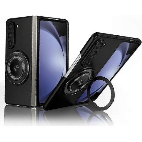 Magnetische Hülle für Galaxy Z Fold 6, schlanke, stoßfeste PC-Hülle mit Drehring, Magsafe-kompatibel, integrierter Schwenkständer (1/5)