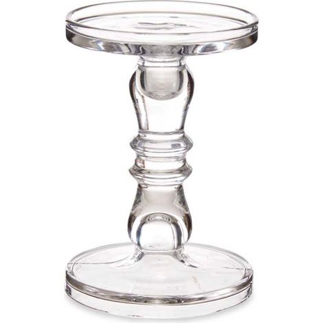 Chandelier porte bougie en verre taillé 13x13x19cm (1/3)