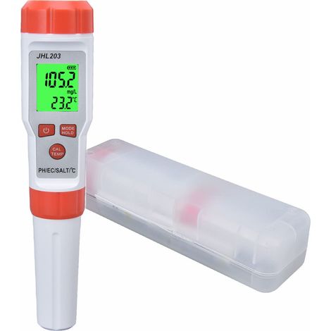 Digitales Wassermessgerät, 4-in-1-tragbares pH-Messgerät in Stiftform, TDS-Messgerät, EC-Messgerät und Temperaturmessgerät mit einem pH-Messbereich von 0-14 für Hydrokulturwasser, Trinkwasser im Haush (1/5)