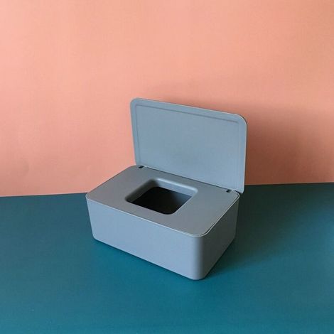 Boîte de rangement pour masque jetable ménage grande capacité boîte à mouchoirs étanche étanche à la poussière boîte à mouchoirs portable avec couvercle (1/5)