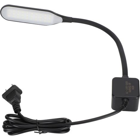 30-LED-Lampe für Nähmaschinen, Schreibtischlampe, Magnetfuß, 110–240 V (US-Stecker, schwarz) (1/5)