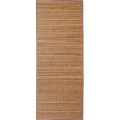 vidaXL Brauner Bambus-Teppich mit rechteckigen Latten 120 x 180 cm
