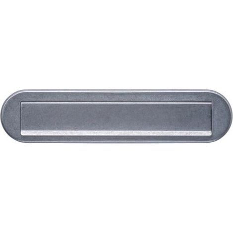Buzón  de  acero  inoxidable  vibrado  ovalado  77mm  340mm  INTERSTEEL (1/2)