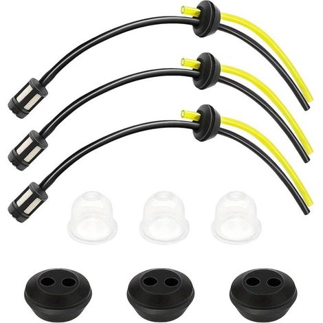 Einhell Lot de 9 tuyaux à essence universels pour tondeuse à gazon, kit de filtre à essence, joint de tuyau de carburant, kit d'accessoires pour débroussailleuse, taille-haie, pièces de rechange (1/5)