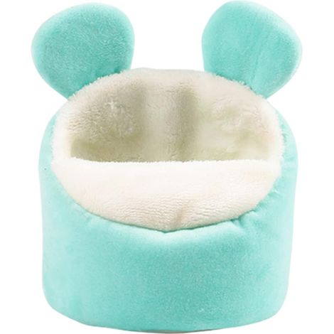 Nid de rongeurs mous avec oreilles caricaturales (L, 19×17×14 cm) – Hamsters, cochons d'Inde et petits rongeurs dormeurs chauds et confortables (1/5)