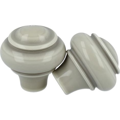 Schubladenknopf Möbelknopf kommodenknopf Grau Porzellan Optik 33mm Durchmesser (1/2)