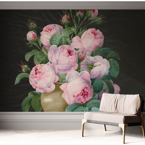 Papier peint adhésif décoratif pour chambre et salon Design moderne à poser facilement Élégance florale 312x219 cm (1/5)