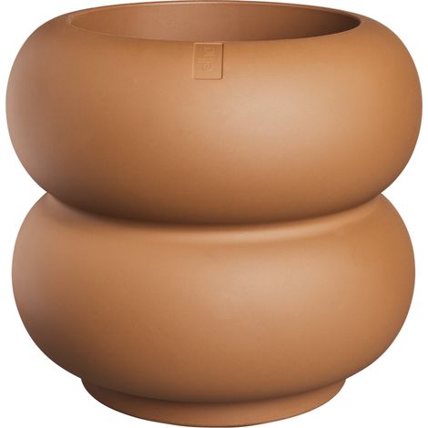 Vaso Amber Roll Low D 43 x H 40 cm Caramello ELHO