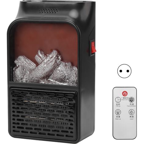 Radiateur céramique PTC portable 900W avec effet flamme et prise UE, chauffage d'appoint silencieux (1/5)