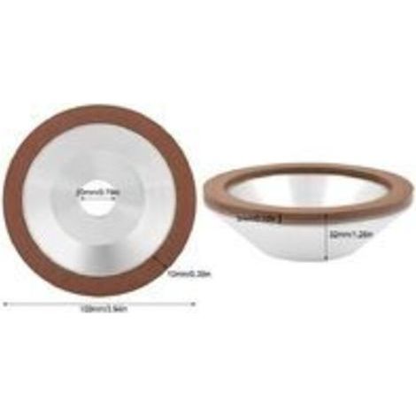 Meule Diamantée en Forme de Bol Meule Diamantée 100 mm Meule 180 Meule pour Carbure (1/4)