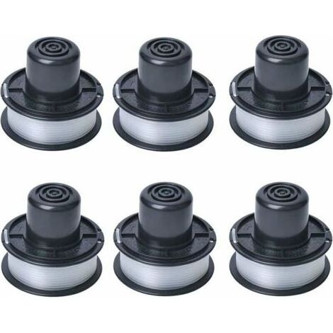 A6226 Spule mit 11 m Faden, kompatibel mit Black & Decker Auftipp Automatik-Rasentrimmer GL250 / GL310 / GL360 / GL360SB, 6er-Packung (1/4)