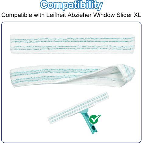 Geeignet für den Leifheit XL 40cm Fensterreiniger, Fersenpolster-Zubehör, Mikrofaser-Reinigungstuch (3er-Set).