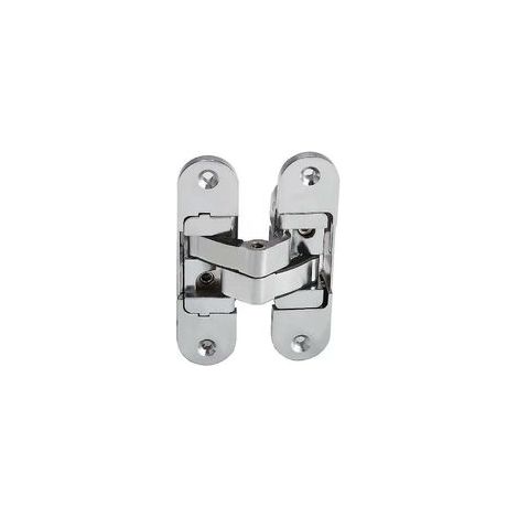 Unsichtbares 3D-Scharnier. Satinierter Edelstahl. 2 Stück, 23 x 95 mm (links + rechts). (1/5)