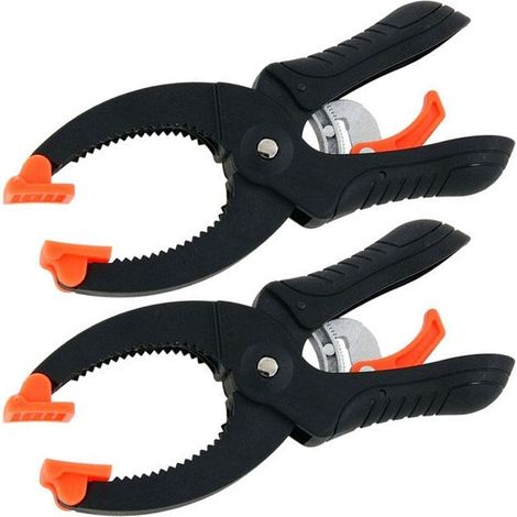 Neilsen 2pc Quick Grip Ratchet Spring Clamp Wood Work Carpentry Jaw Opening 50mm (1/2)
